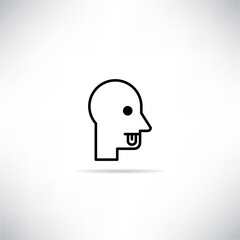 human face cheeky face icon vector illustration