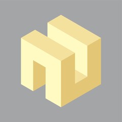 three dimensional cube