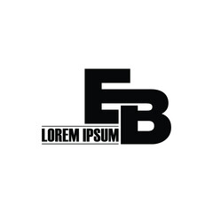Fototapeta premium Letter EB simple logo design vector. monogram logo vector illustration