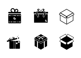 Box icon set - vector illustration 
