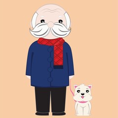 man with dog