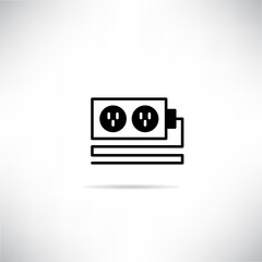 plug icon vector illustration on white background