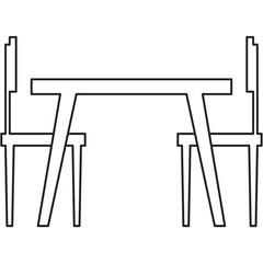 dining table with two chairs