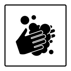 washing hands with soap icon vector