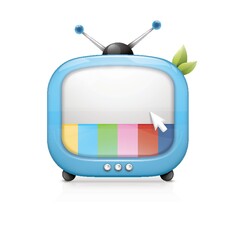 television with leaves