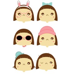collection of girl faces