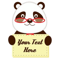 panda holding card