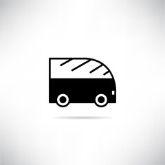 mini van icon vector illustration on gray background