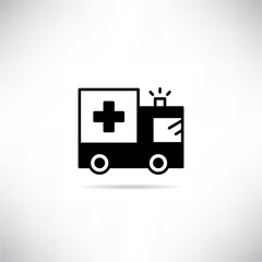 Fototapeta premium emergency car icon vector illustration on gray background