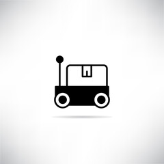 delivery robot icon vector illustration