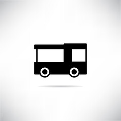 bus icon vector illustration on gray background