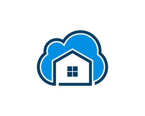 Combination cloud line and house