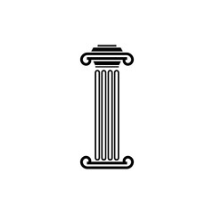 pillar, judge logo design vector template