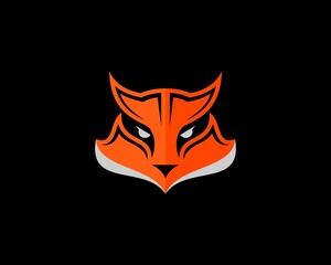 Abstract orange fox head