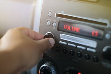close up of a car control panel