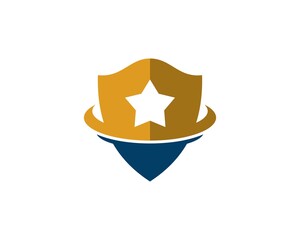 Star shield protection logo