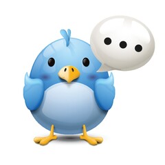 Obraz premium chick with speech bubble