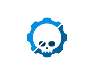 Simple skull head inside the gear