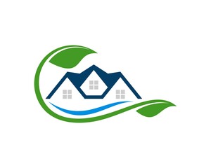 Real estate with wavy green leaves