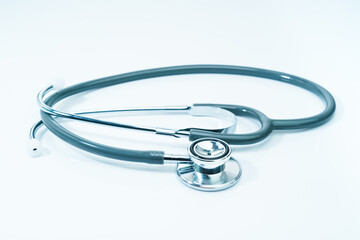Medical stethoscope for doctor checkup on table