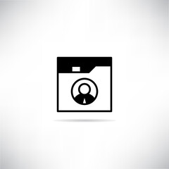 job and profile folder icon vector illustration