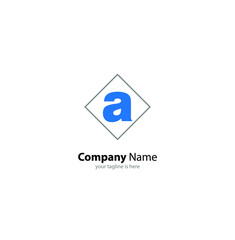 the simple modern logo of letter A with white background