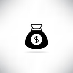 dollar money purse icon vector illustration