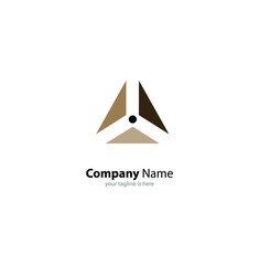 Fototapeta premium the simple modern logo of letter A with white background