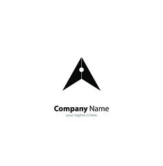 Fototapeta premium the simple modern logo of letter A with white background