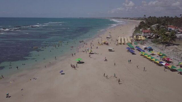 Imagem A&eacute;rea de Porto de Galinhas, munic&iacute;pio de Ipojuca no estado de Pernambuco, no formato D-Log