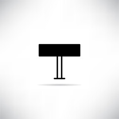 table icon with shadow on white background