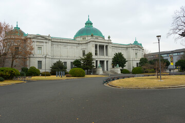 Fototapeta premium View of Tokyo National Museum Hyokeikan building at Ueno Park in Tokyo, Japan