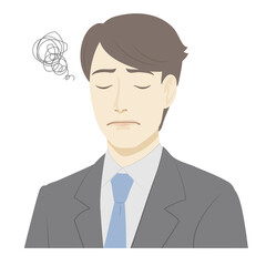 Illustration of a man / worried