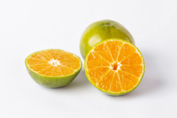 orange fruit on white background