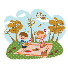 children enjoying a picnic