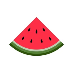 Fresh Watermelon Vector Isolated on white background