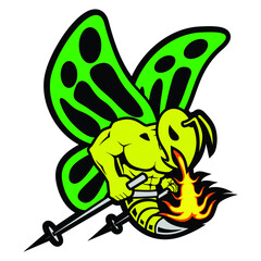 Honey hero character illustration vector