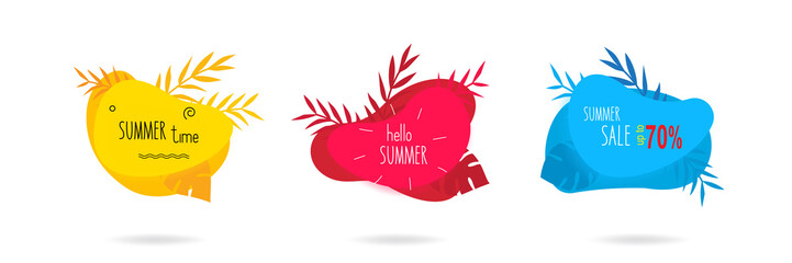 Modern abstract banner template. Fluid gradient geometric for minimal sale banners, logo, flyer, poster, presentation and advertising. Abstract trendy liquid background.