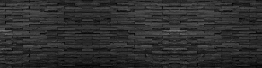 panoraam grey black  Slate Marble Split Face Mosaic  pattern and background brick wall floor top...