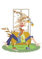 couple sitting on a sofa