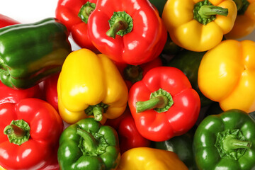 Different bell pepper as background