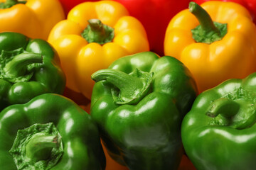 Obraz na płótnie Canvas Different bell pepper as background