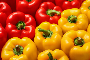 Different bell pepper as background