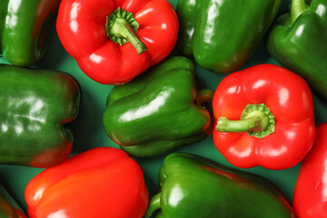 Different bell pepper as background