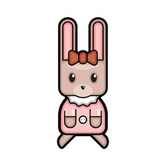 easter bunny with ribbon