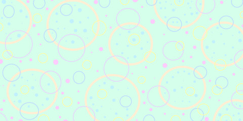 Circles and Dots pattern, Pastel color 
