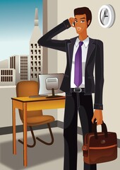 businessman speaking on the phone