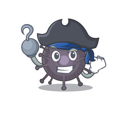 one hook hands Pirate character salmonella cartoon design