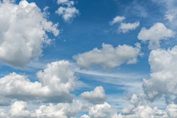 Cirrus castellanus clouds landscape