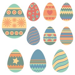 collection of easter eggs